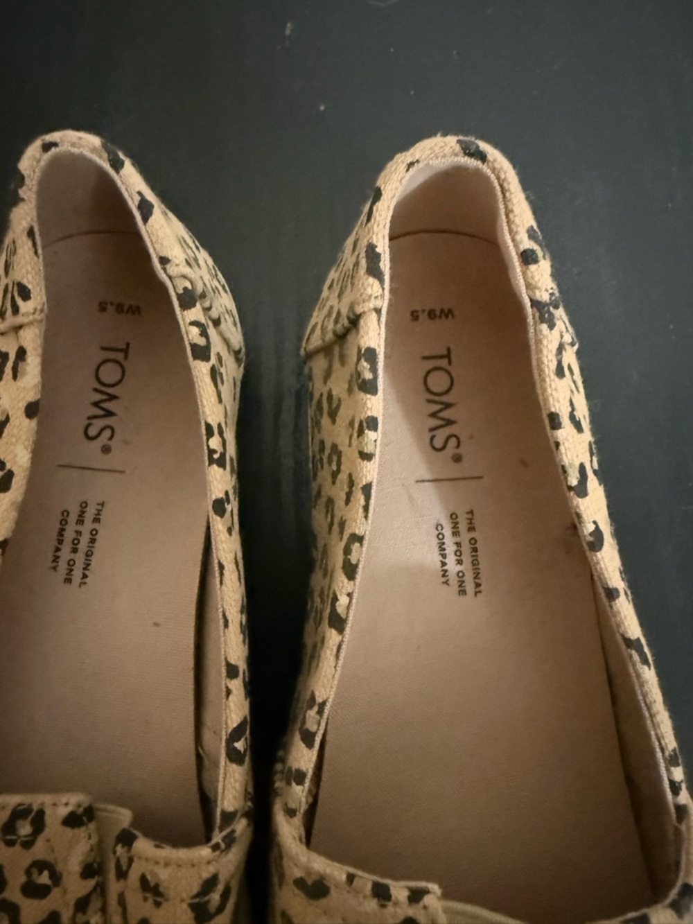 TOMS Animal Cheetah Print Canvas Loafers Size 9.5 Safari BOHO Avalon Sneaker - Picture 6 of 7